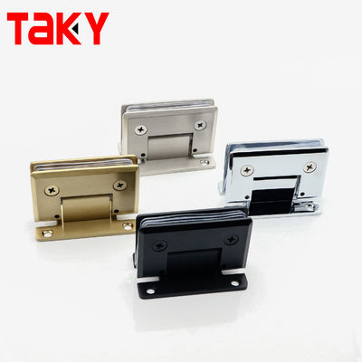 Matt Black Finish Adjustable Frameless Tempered Glass Door Gate Clamp Shower Room Hinges