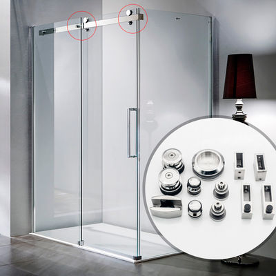 Good price 60kg Load Bearing Frameless Glass Sliding Door Hardware Rollers for Door Fittings online