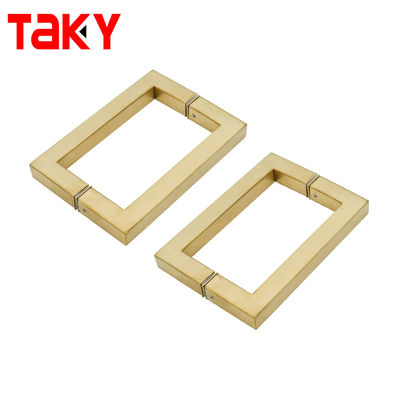 Good price Modern Stainless Steel Shower Door Handle with Square Gold Color Glass Door Pull Handle online