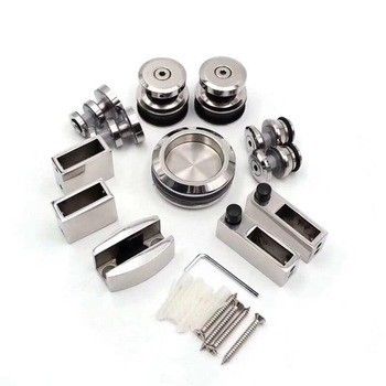 Good price Frameless Square Style Sliding Door Fitting Kit for Hardware Shower Glass Accessories online