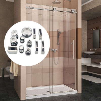 Good price 8-12 Thick Safe Glass Hardware Glass System Set Bathroom Accessories Sliding Door Kit online