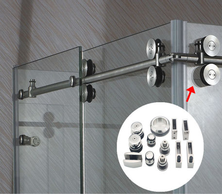 Good price Frameless Glass Bathroom Screen Barn Door Hardware Fittings Functional and Frameless online