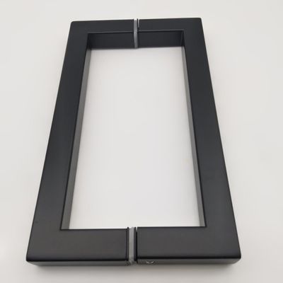 Good price Hotel 8 inch Black Matte D type Stainless Steel 304 Glass Door Handle for Shower Room online