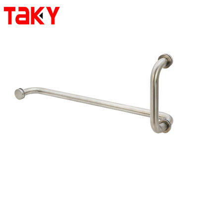Good price Hotel Silver Shower Enclosure Room Glass Door Back to Back Towel Bar Pull Handle online