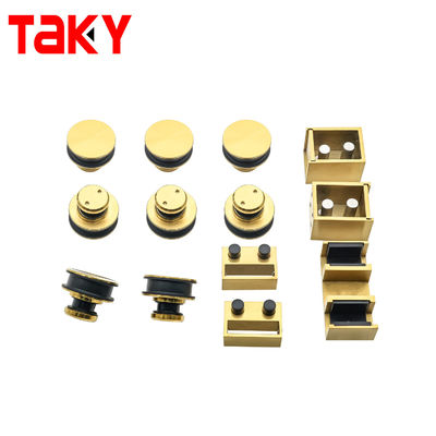 Good price Enhance Your Bathroom with Gold Color Frameless Sliding Shower Door Hardware Fittings online