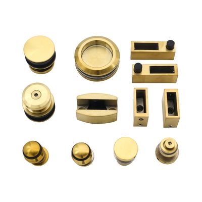 Good price 304 Stainless Steel Frameless Sliding Door Hardware for Square Tempered Glass Doors online