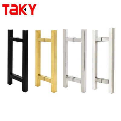 Good price Luxury Brushed Stainless Steel 304 Gold Shower Door Pull Handles 6-14mm Glass Thickness online