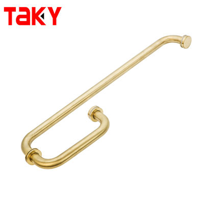 Good price Hotel Bathroom Office Entry Pull Handles with Stainless Steel 304 Brushed Gold Finish online