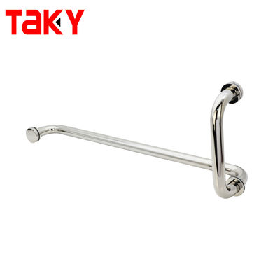 Good price Round Tube L Shape Handle Stainless Steel Bathroom Glass Shower Door Handle online