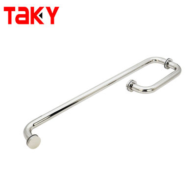 Good price Stainless Steel 304 Shower Room L Type Door Handle Polished Chrome Shower Glass Door Handle online