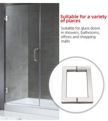 Good price SS304 Stainless Steel Shower Handle Square Tube Shower Glass Door Handle online