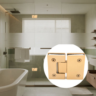 Good price Stainless Steel Golden Shower Door 180 Degree Square Glass Door Hinge online