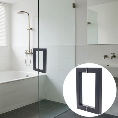Factory 304 Stainless Steel Matt Black Color Square Tube Glass Door Handle