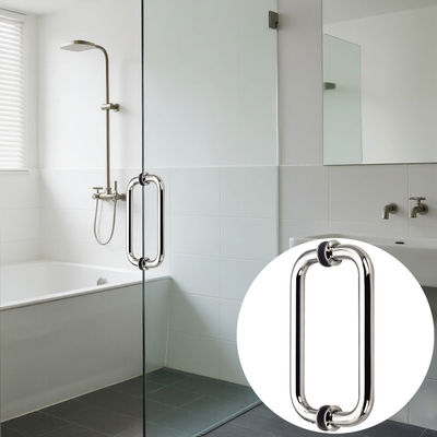Stainless Steel 304 Electroplated silver round tube Sliding Glass Door Handle