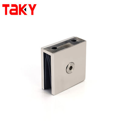 Square Shower Glass Door Clamp Bathroom Wall to Glass Mount Clamp