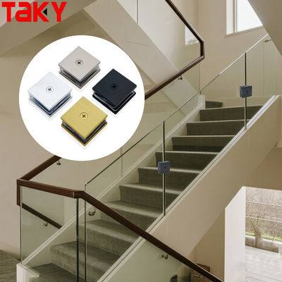 Square 0 Degree Fitting Glass to Glass Door Hinge Corner Glass Door Clamp