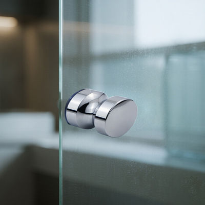 Round Door Knob Shower Glass Door Handle Knob for Frameless Sliding Shower Glass Door