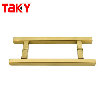 Good price Modern Square Stainless Steel SS304 Glass Door Handle H Type Push Pull Handle for Showers online