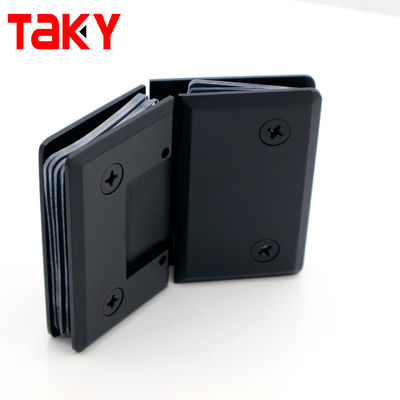 Cerniera per porta da vetro a vetro di facile installazione Cerniera per porta da doccia nera opaca Cerniera per porta in vetro