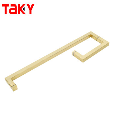 Good price Hot Sale Stainless Steel 304 Gold Shower Handle Bathroom L Shape Square Pull Handle online
