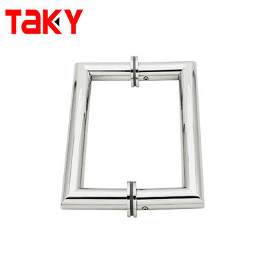 SS304 Stainless Steel Glass Door Pull Handle with 203*203*19*1.0mm Size and Modern Design for Shower and Bathroom
