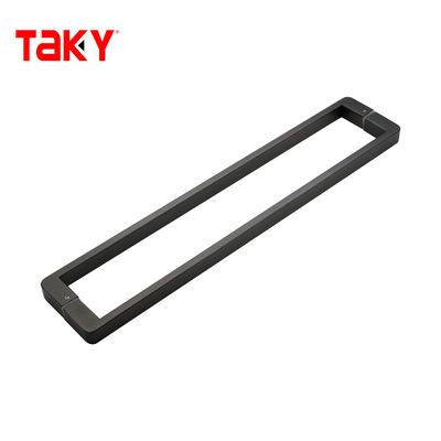 Factory Wholesale Square Shape Glass Handle Modern Matte Black Frameless Glass Door Pull Handle