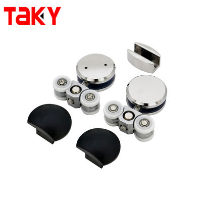 Frameless Shower Door Hardware Kit with 80-120kg Load Bearing and Corrosion Resistant Glass Sliding Door Fittings