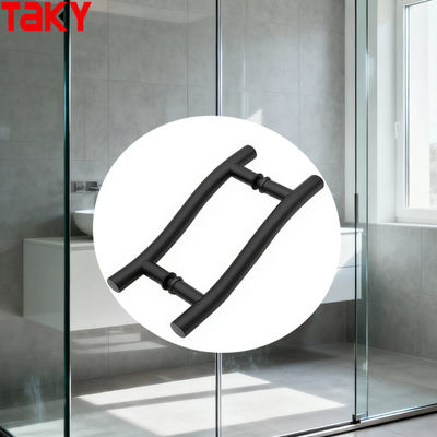 Good price Shower Room Stainless Steel 304 Frameless Door Pull Handle Black Color Sliding Glass Door Handle online
