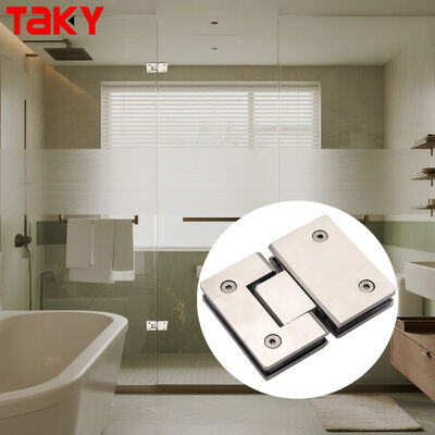 Charnière de douche en verre à 180 degrés en acier inoxydable 304 pour portes en verre de 8 à 12 mm