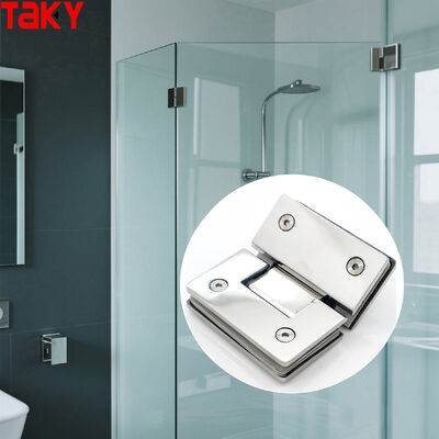 Stainless Steel 304 Glass Shower Hinge with 135 Degree Opening for 8-12mm Glass Thickness