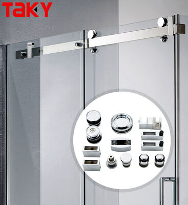 Good price Stainless Steel Easy Installation Shower Door Hardware with 80-120kg Load Bearing for Frameless Sliding Door Fittings online