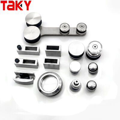 Good price 304 Stainless Steel Frameless Shower Door Hardware Kit with 80-120kg Load Bearing and Silent Pulley Track online