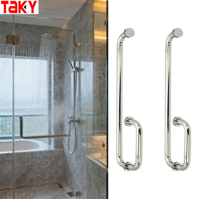 Good price Wholesale Round Tube Shower Handle G Type Glass Door Handle Bathroom Handle online