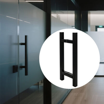 Good price Modern SS304 Stainless Steel Shower Glass Door Handle with 203*203*19*1.0mm Size and Polished Finish online