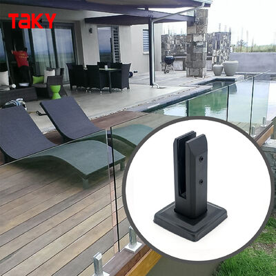 High Quality Stainless Steel Modern Black Glass Spigot Clamp Post Railing Pool