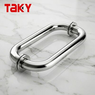 Good price Round Shaped Long Main Door Handle Rose Mirror Pull Handle Shower Door Handles online