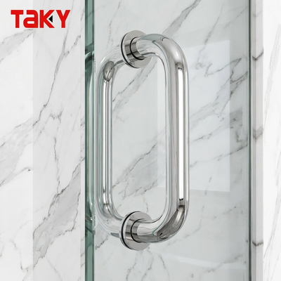 Good price Hotel Style 304 Stainless Steel Bathroom Glass Door Handles Shower Handle online