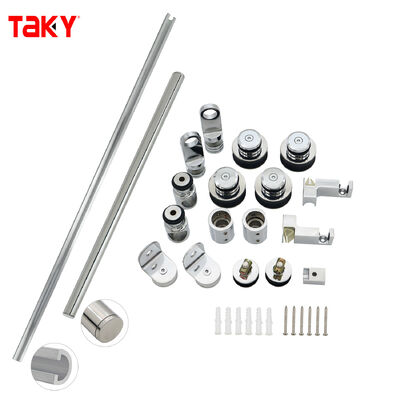 Good price American Hot Selling Double Door Opening Hanging Stainless Steel Shower Glass Sliding Accessories Sliding Door System online